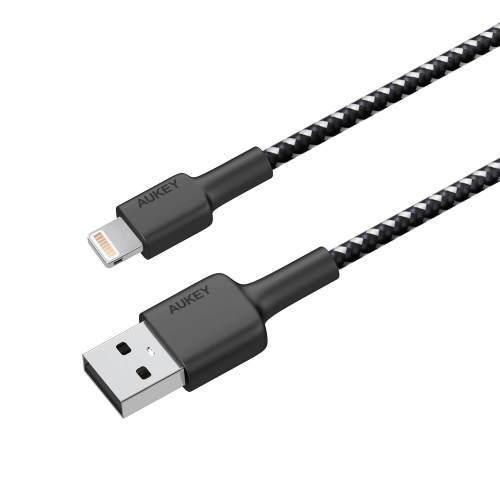 AUKEY Lightning Cable for iPhone, iPad and Airpod (3.95ft) (Category: Portable Audio Accessories) located in Manila. Submitted by techsmartph (Listing ID 286899918, Image 3). Description: CB-BAL3 MFi Certified Nylon Braided Fast Charging & Data Sync PREMIUM QUALITY APPLE MFI CERTIFIED The AUKEY® Edge:High quality internal with thinker power wire increase charging speed up to 20%, more efficient and saves power. BUILT TO LAST:Eco-friendly premium 