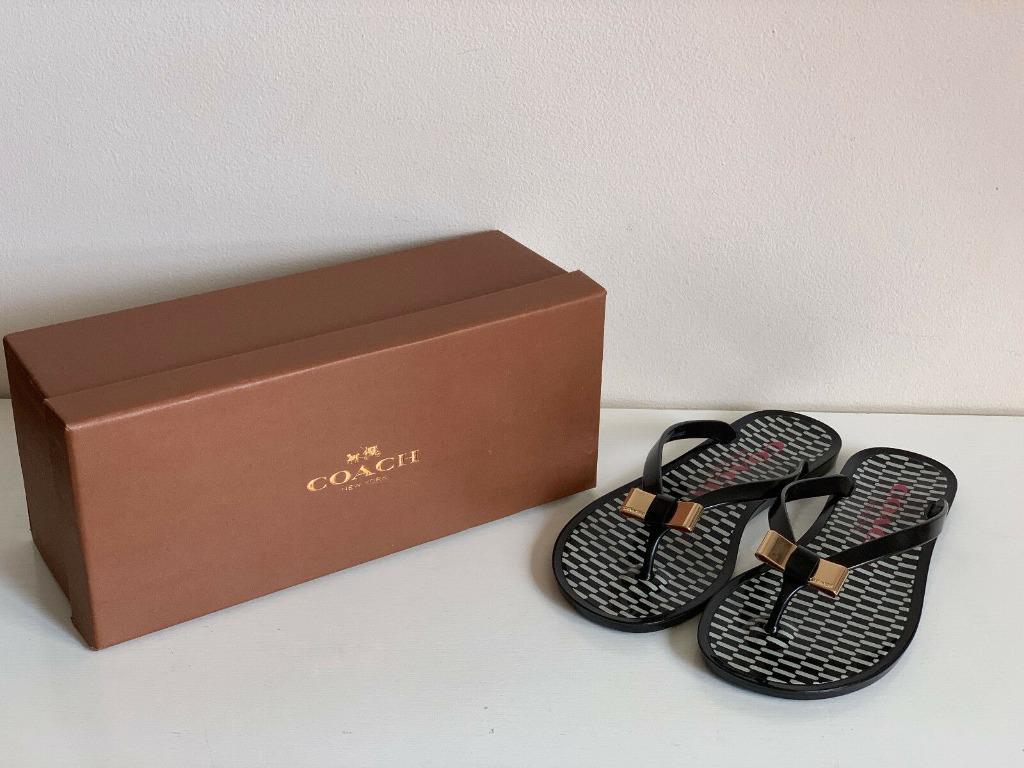 Coach landon jelly flip flops top