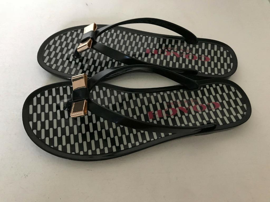 Coach landon store jelly flip flops