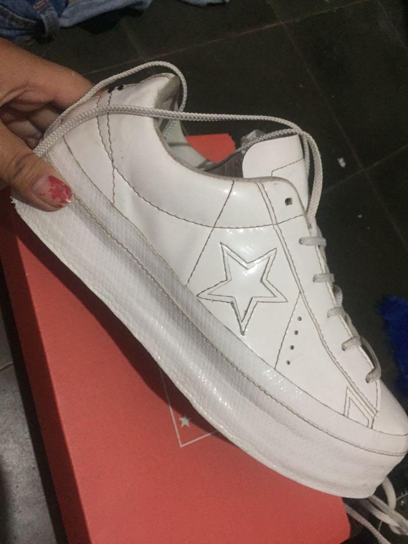 Converse one star 90s patented leather white
