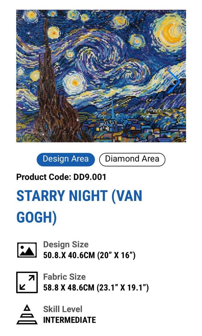 Diamond Dotz Starry Night Van Gogh Diy Art Paint With Diamonds