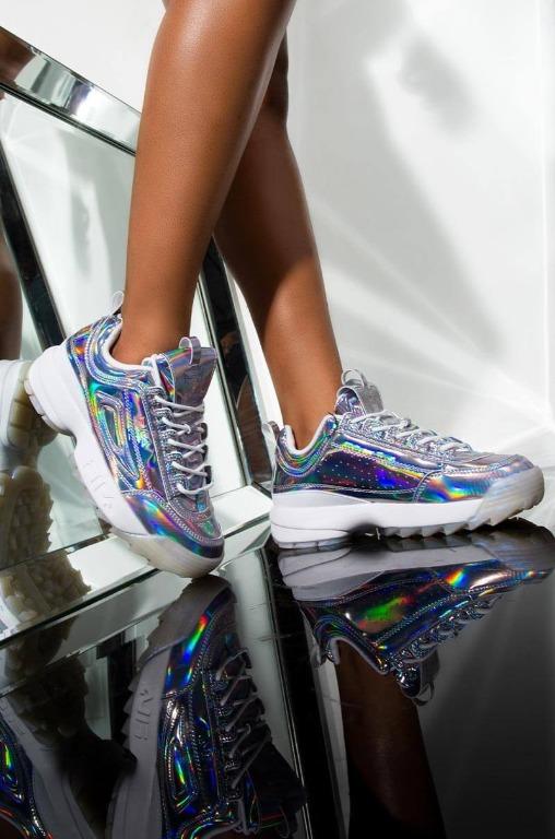 Iridescent fila trainers clearance