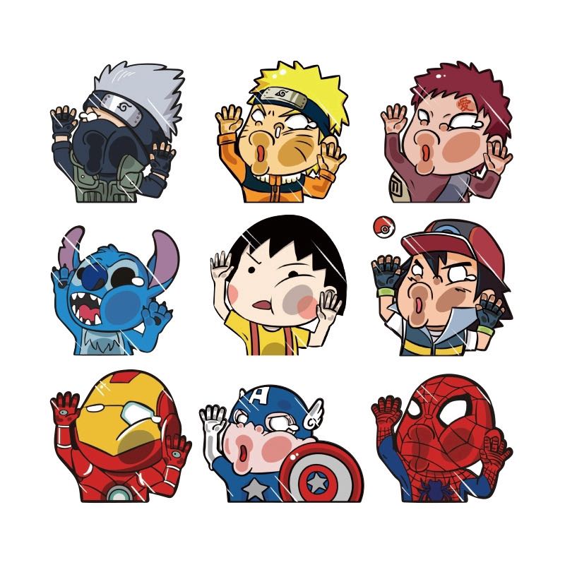 Funny Cartoon Marvel Avengers Super Hero Car Sticker Superman Spiderman Hit  The Window Decal, Tickets & Vouchers, Local Attractions & Transport on  Carousell