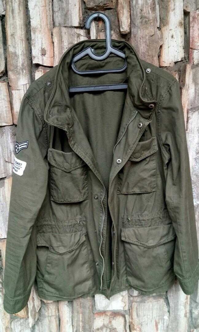 Jaket parka army size tag L original import