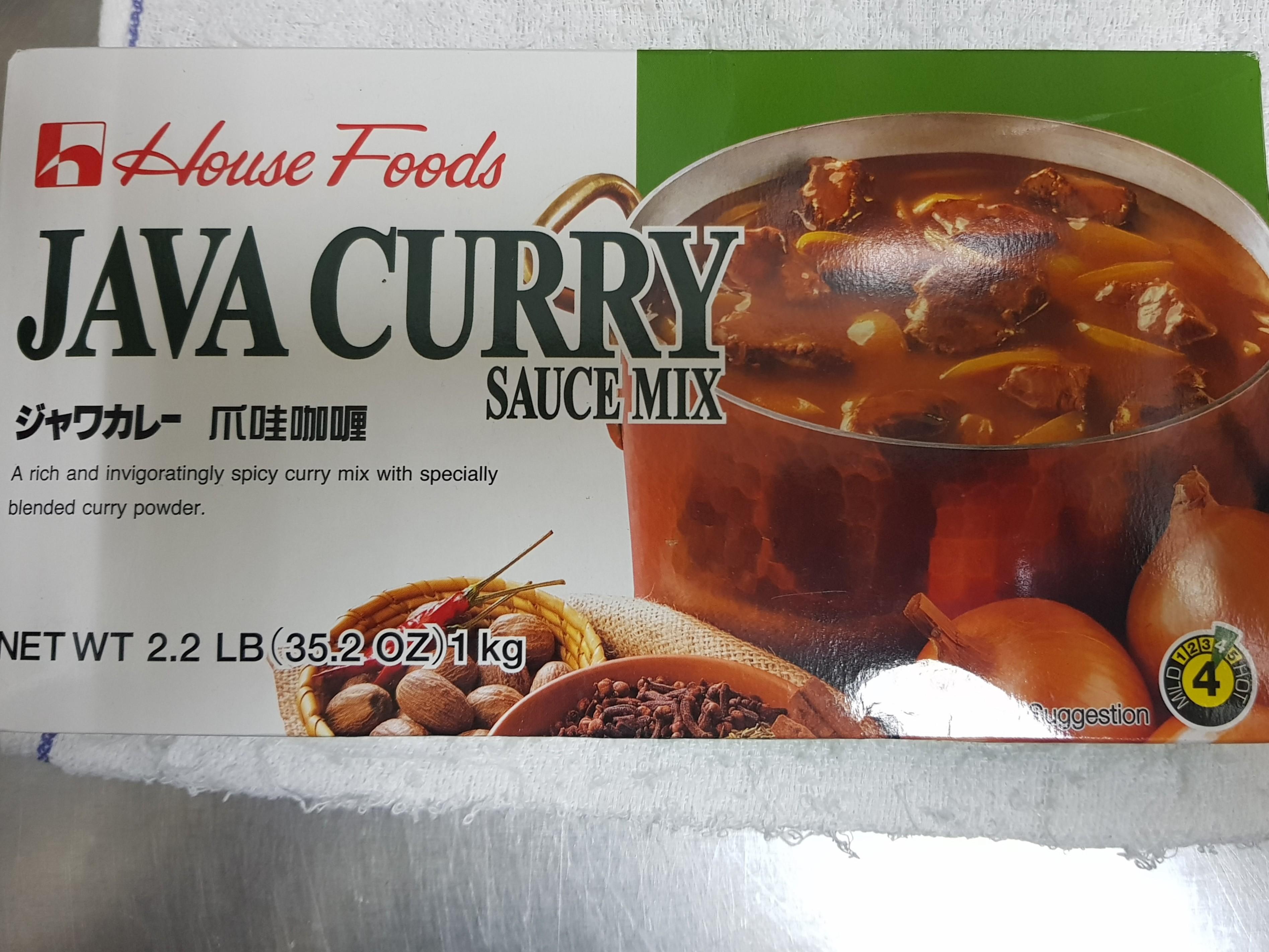 Japanese Java Curry (Category: Packaged & Instant Food) located in Singapore. Submitted by whitehorse1162 (Listing ID 286901290, Image 1). Description: Japanese curry used by most Japanese restaurants 1 for $14.90 2 for $27.00 Prepayment via paynow is required to reserve items. Self collection at 289A compassvale crescent loading bay (541289). We can arrange grab delivery for you. Alternatively, you may arrange for your own courier. goods are not