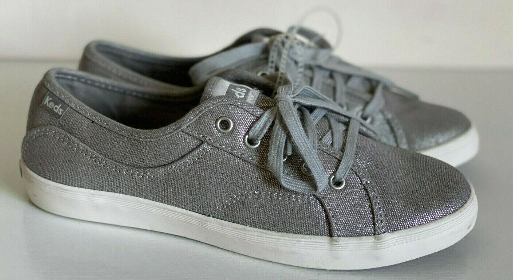KEDS COURSA METALLIC SILVER GRAY CASUAL SHOES SNEAKERS Women s