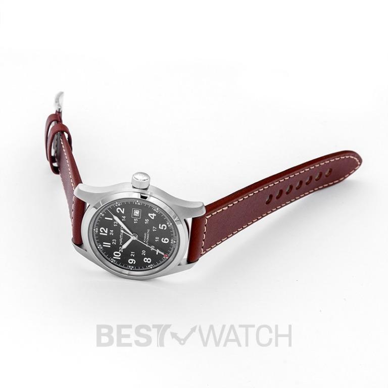 NEW Hamilton Khaki Field Automatic Black Dial Stainless Steel Men s Watch H70555533