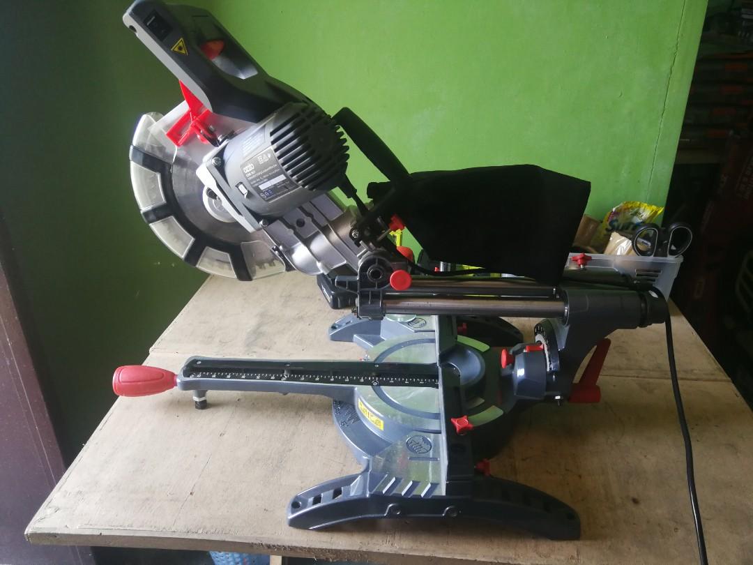 Ozito dual bevel 10 inch sliding mitre saw, Furniture & Home Living, Home Improvement