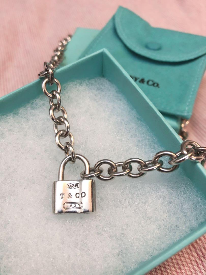 Tiffany lock pendant chain necklace, 名 