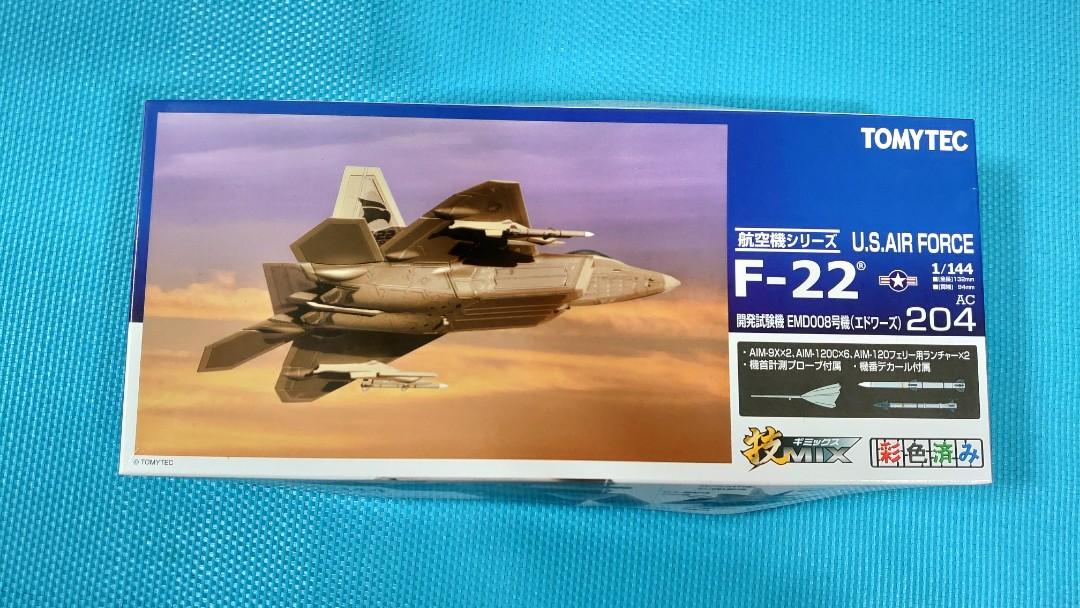 TOMYTEC 技MIX AC204 U.S.AIR FORCE F-22 Raptor 猛禽開發試驗機EMD008