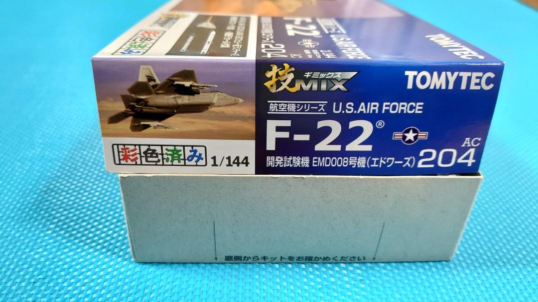 TOMYTEC 技MIX AC204 U.S.AIR FORCE F-22 Raptor 猛禽開發試驗機EMD008