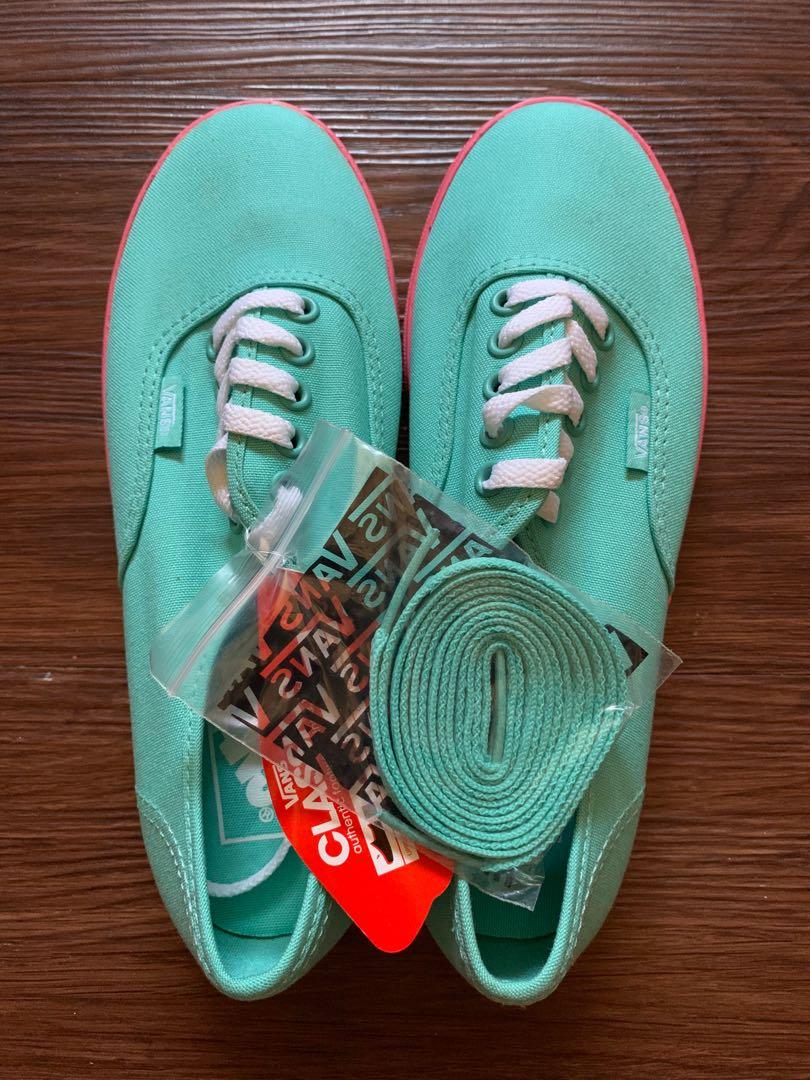 Teal and pink vans best sale