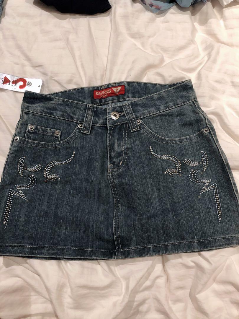 vintage guess denim skirt