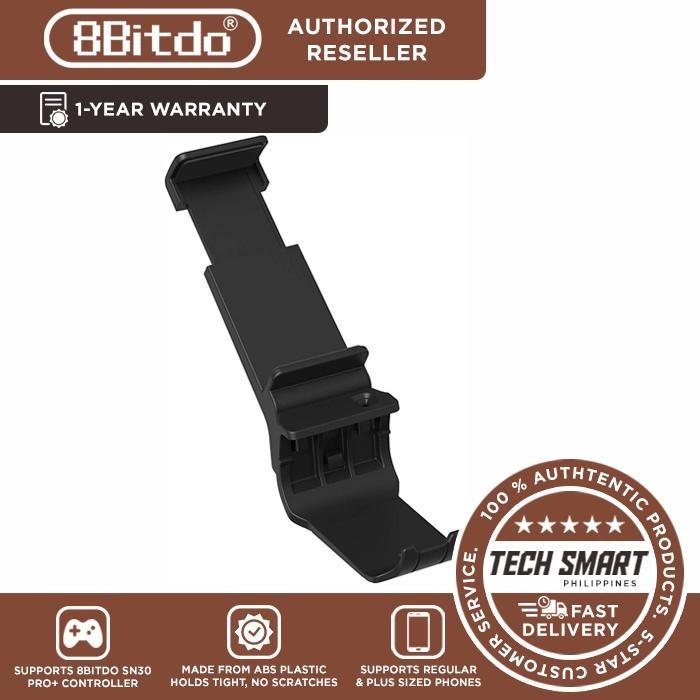 8Bitdo Smartphone Clip for SN30 Pro+ Bluetooth Gamepad (Category: Controllers) located in Manila. Submitted by techsmartph (Listing ID 287019640, Image 1). Description: Clip Holder designed and produced by 8bitdo official. Support 8bitdo SN30 Pro+ Bluetooth Controller. Made from ABS plastic. Hold tight of your Smartphone without scratches. Supports regular and plus sized smartphones. Dismountable and easy to carry. NOTE: 8bitdo Controller is NOT 