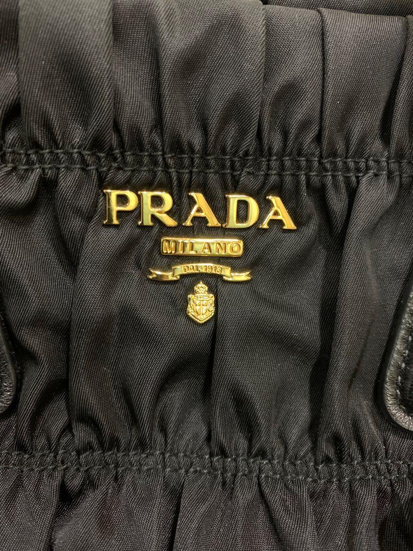 Authentic Prada Tessuto Gauffre (Category: Luxury Bags & Wallets) located in Paranaque City. Submitted by lovebrand (Listing ID 287110125, Image 3). Description: Like new No flaws Bought from Guam Comes with dustbag, card and paper bag No low balling please.