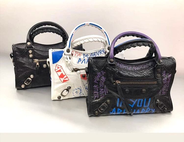 balenciaga mini city graffiti