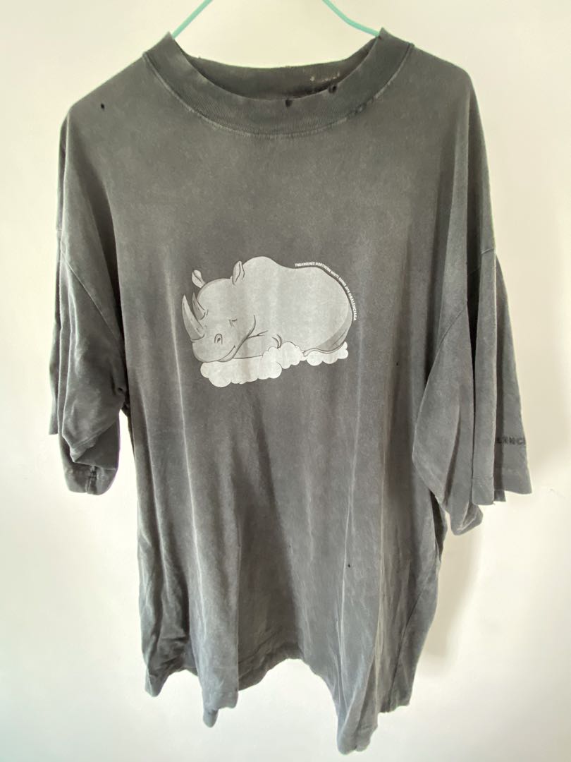 balenciaga rhino t shirt