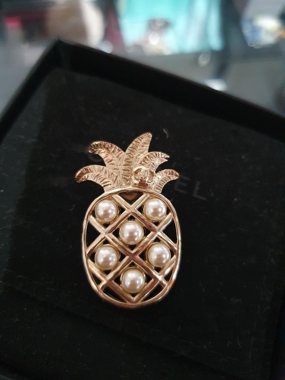 Chanel new arrivals pineapple brooch