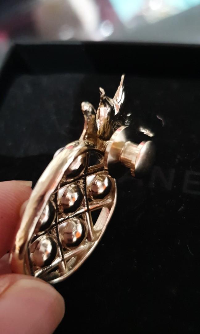 Chanel cheap pineapple brooch