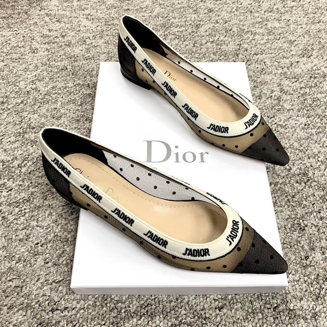 Flat shoes christian dior clearance