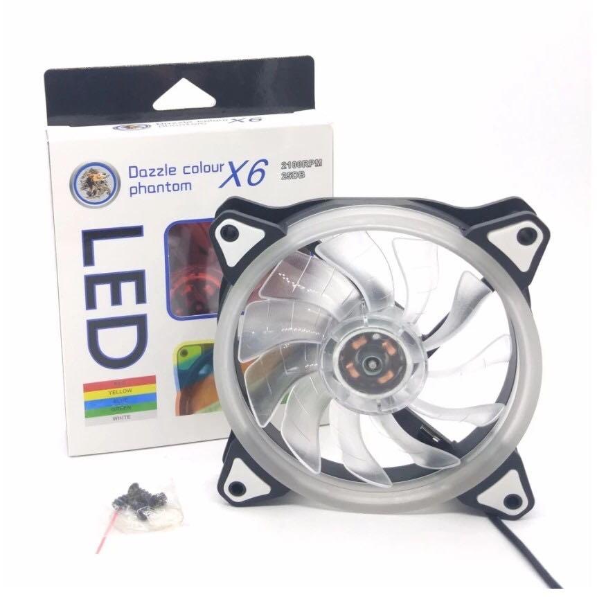 CPU Cooling Fan LED 12cm 120mm white (Category: Computer Parts) located in Manila. Submitted by sdfsolutions (Listing ID 287112521, Image 2). Description: RGB AVAILABLE Great performance and add unique style to your computer cases. The Logisys White LED Computer Case Fan Can into any standard 120mm fan hold. 15 Ring LED Computer Case Fan ensure that your computer will run quietly and cool at any condition. Connector: 3 and 4pin connector Rated Vo