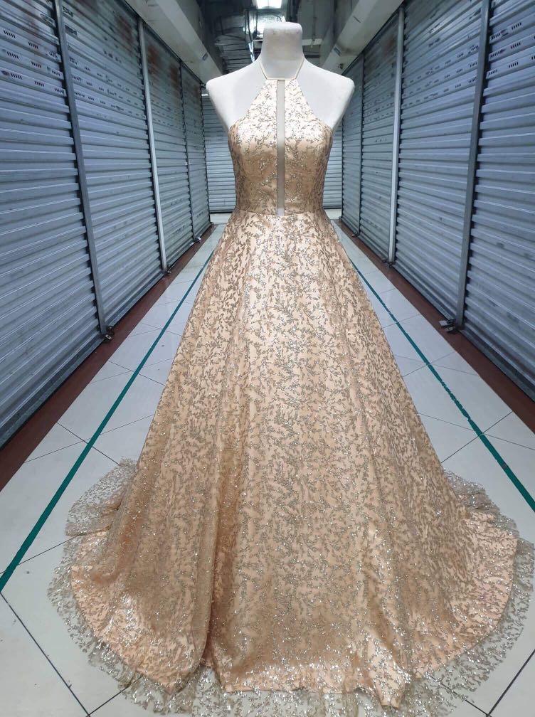 Champagne Gold Evening Dress Women Square Neck Bubble Sleeve High Waist  A-line Cocktail Dresses Elegant Simple Prom Gown - AliExpress