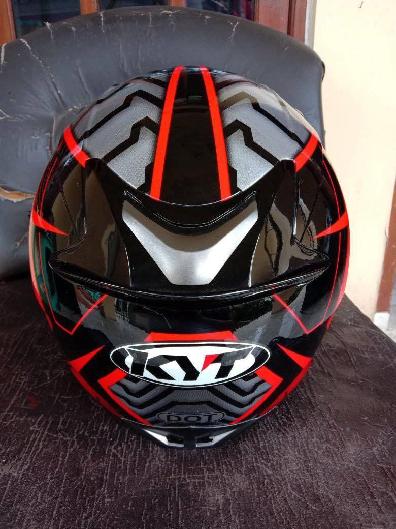 Helm KYT Falcon 2 Red armour, Motor di Carousell