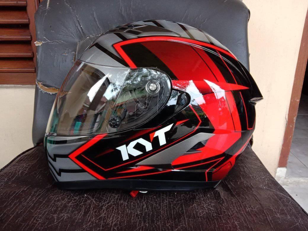 Helm KYT Falcon 2 Red armour, Motor di Carousell