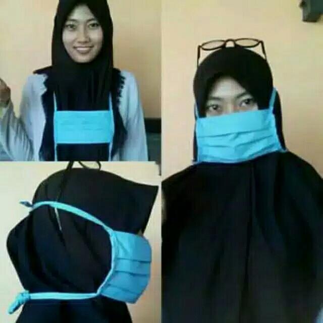 Masker Kain Oxford Hijab Olshop Fashion Olshop Muslim On Carousell