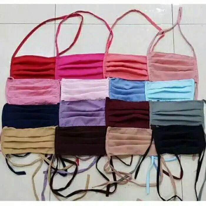 Masker Kain Oxford Hijab Olshop Fashion Olshop Muslim On Carousell