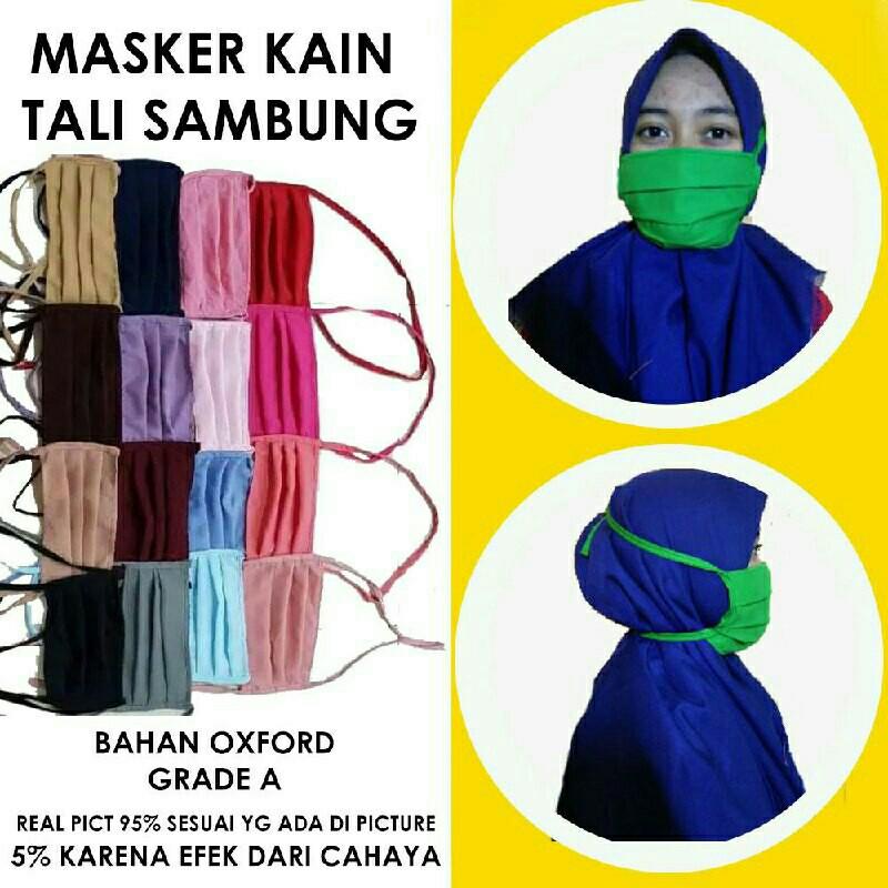 Masker Kain Oxford Hijab Olshop Fashion Olshop Muslim On Carousell