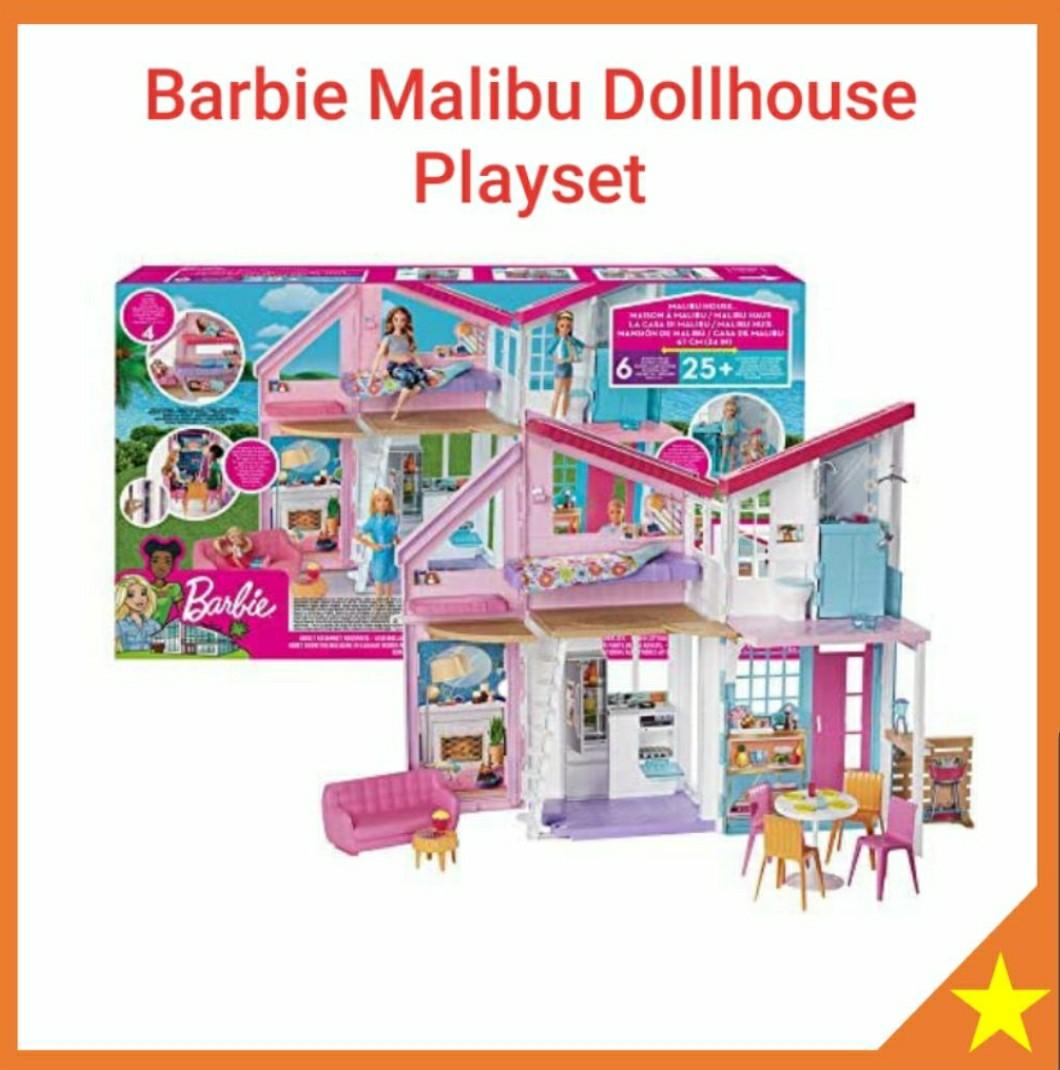 MATTEL Barbie Malibu Dollhouse Playset Hobbies Toys Toys Games on Carousell