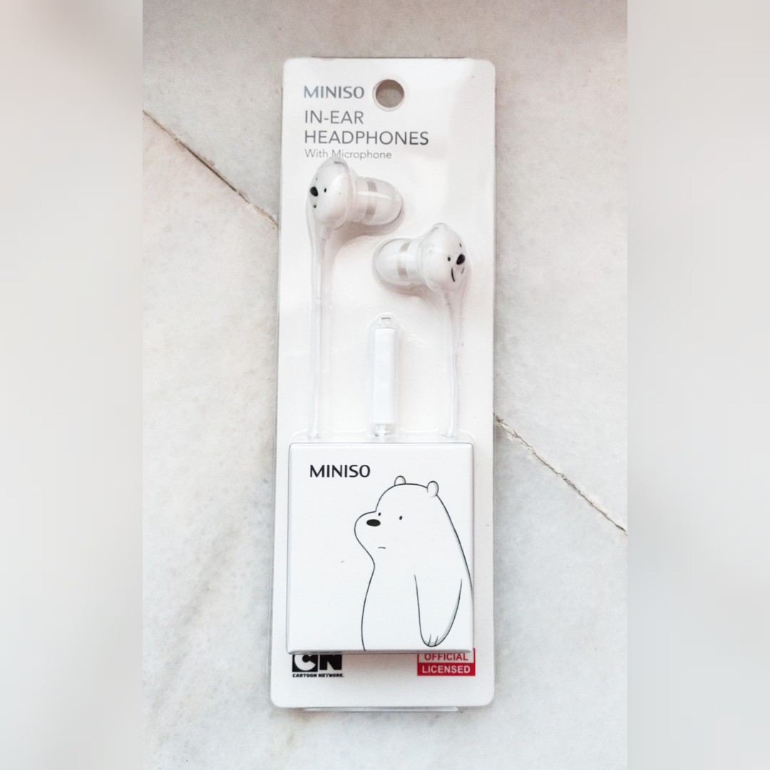 miniso we bare bears earphones