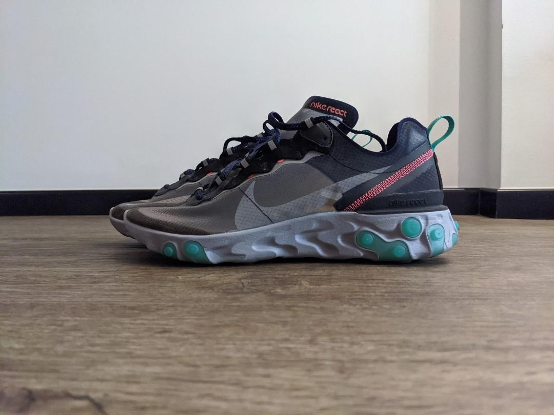 Nike react element 87 sales black navy & neptune green