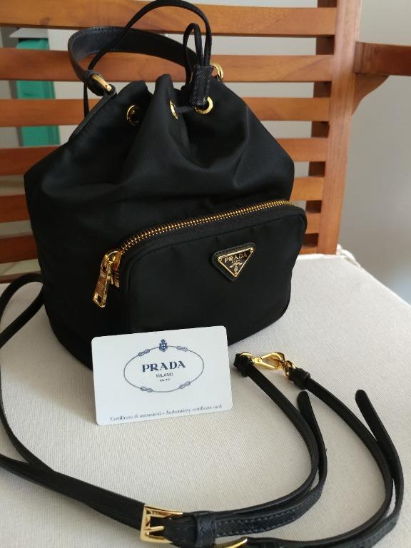 Fabric shoulder bag prada discount