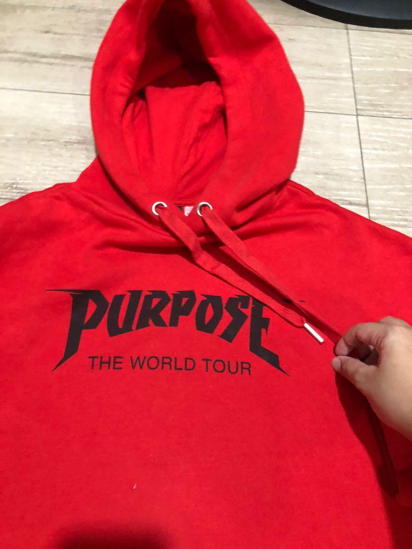 Purpose world tour crop hoodie (Category: Coats, Jackets and Outerwear) located in Cainta. Submitted by GoodFinds_PH (Listing ID 287058002, Image 3). Description: Overrun H&M purpose hoodie Xs Used only twice Rfs too small.