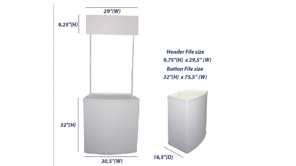 PVC Portable Booth, Foldable PVC Promotion Table Display Counter