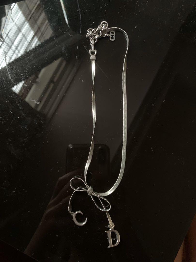 Dior top ribbon choker