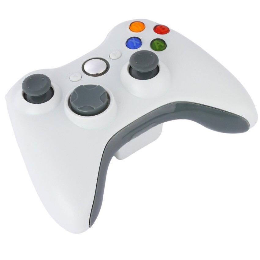 Xbox 360 wireless controller (Category: Controllers) located in Manila. Submitted by sdfsolutions (Listing ID 287109549, Image 2). Description: Black and white available 2.4GHz wireless technology with 30-foot range Use up to four controllers simultaneously on one console Integrated headset port for Xbox LIVE play Adjustable vibration feedback for longer battery life New left and right shoulder buttons are designed for ease of use Use the Xbox 36