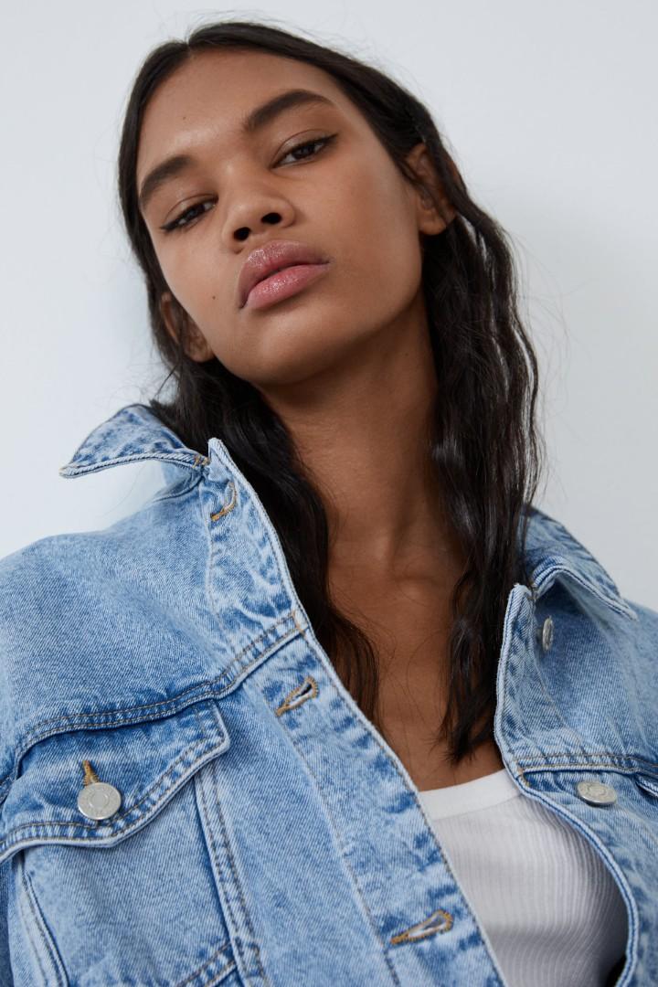 Jean jackets zara clearance