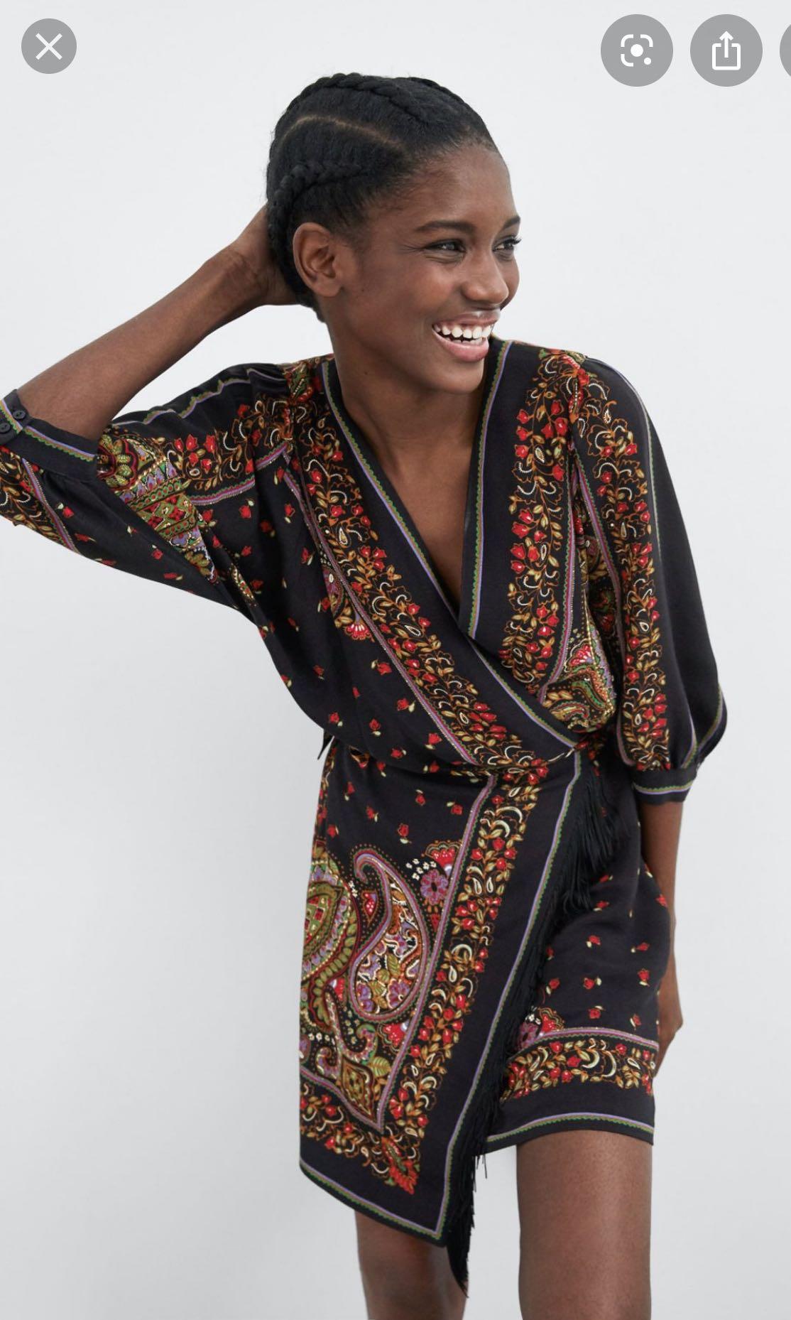Zara scarf dress top