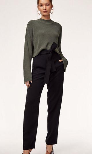 Aritzia Front Tie Jallade 4 Black