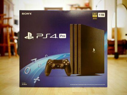 *Brand New Sealed Sony PlayStation 4 Pro 1TB 4K HDR Console – Jet Black PS4 Pro
