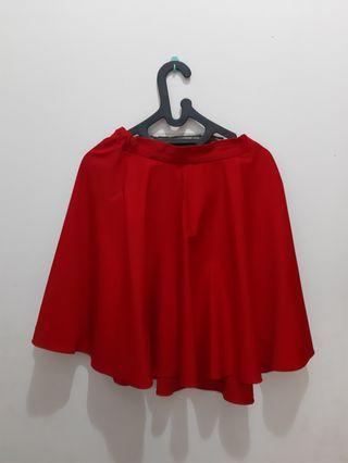 Red Flare Skirt