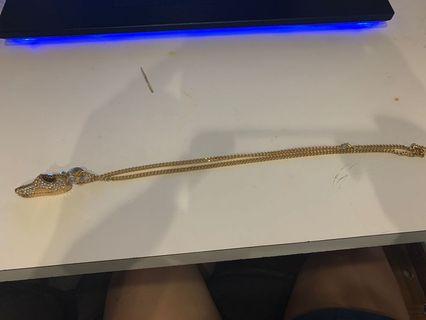 Yeezy gold necklace