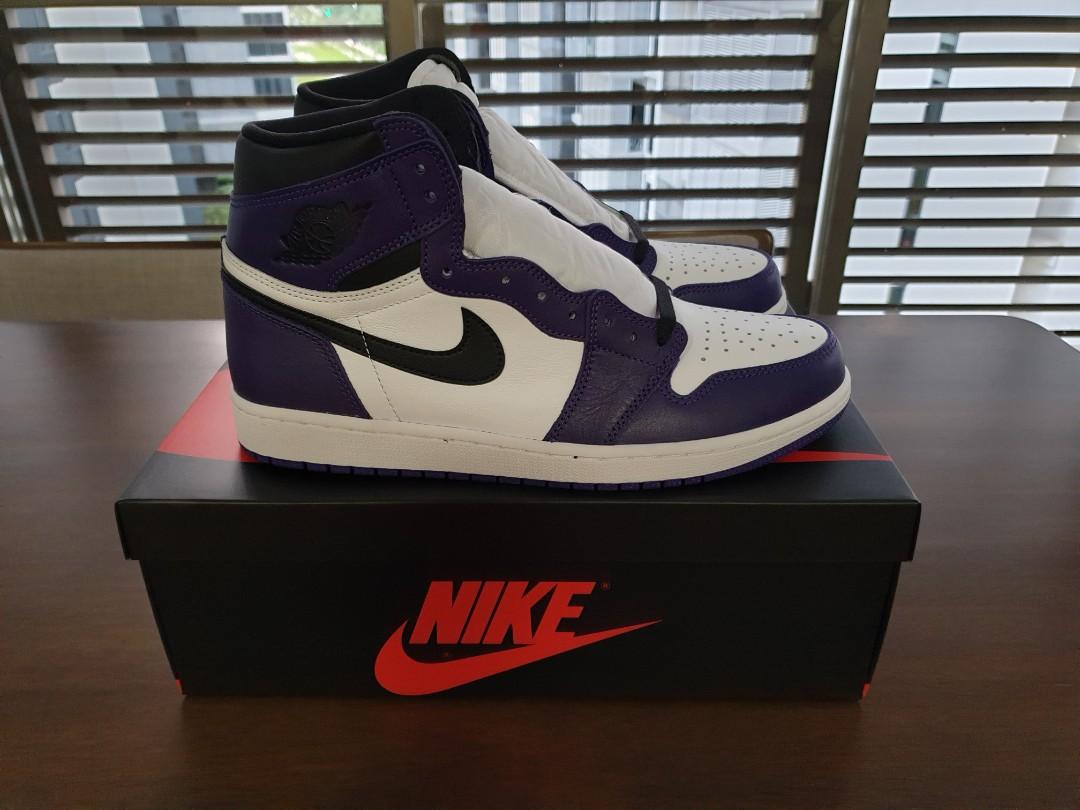 Air Jordan 1 Court Purple, Men's Fashion, Footwear, Sneakers on Carousell