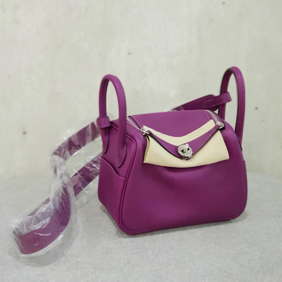 AUTHENTIC HERMES LINDY 26 ULTRA VIOLET, Luxury, Bags & Wallets on Carousell