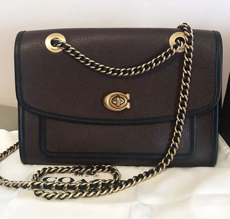 Boutique item Coach parker shoulder bag in pebble leather