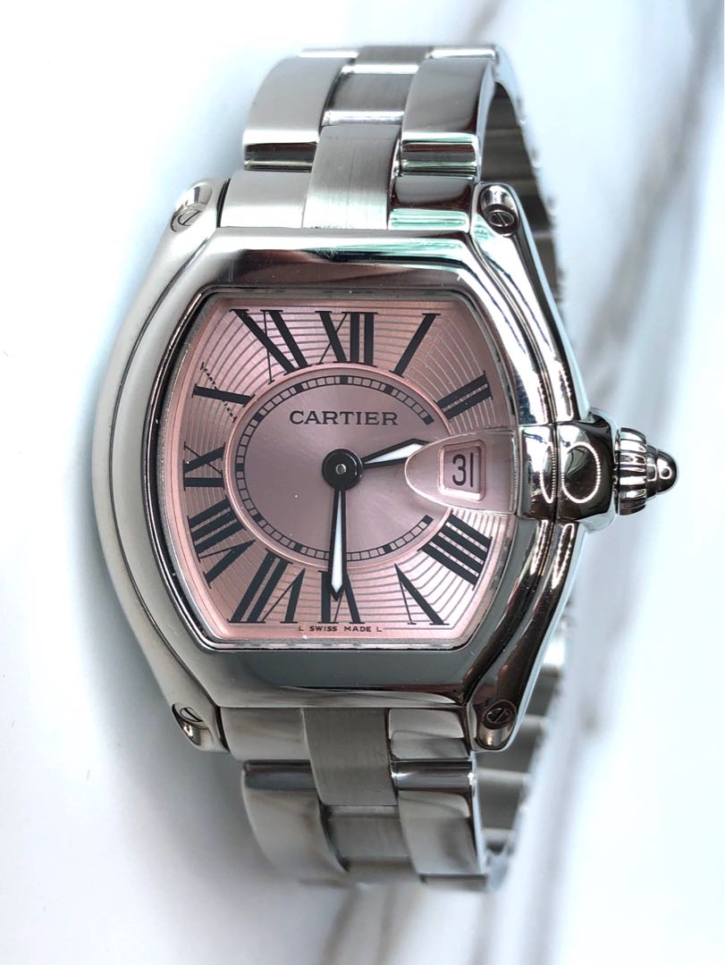 Cartier roadster pink new arrivals ladies watch