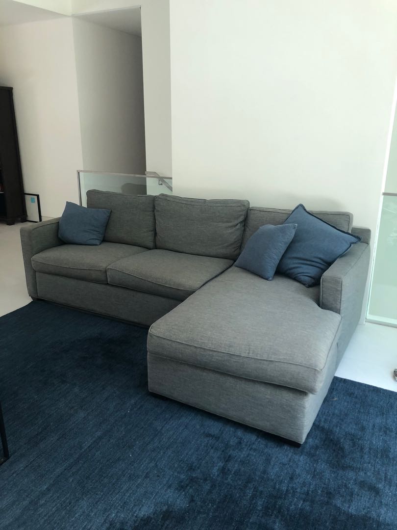two piece sectional sofa on Crate Barrel Lounge Ii 2 Piece Sectional Sofa Furniture Home Living Furniture Sofas On Carousell